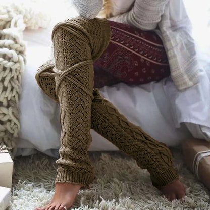 Leg Warmers Womens Gothic style Boots Y2k Accessory Winter Ankle Warm Thermal Ladies Wool above knee high Socks Female Gaiter