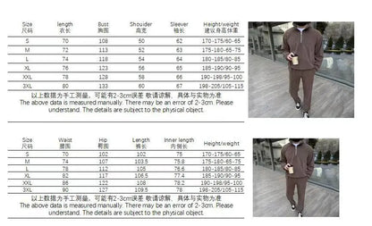 New Men's Corduroy Two Piece Sets Fashion Casual Long Sleeve Sweatshirts and Pants Trend Streetwear Spring Autumn Men Tracksuits
