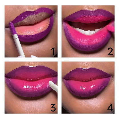 3pcs Long-Lasting Matte Lip Gloss and Lip Oil Set - Waterproof, Non-Stick Cup, Velvet Finish, Valentine'S Day Gifts