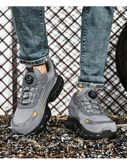 Men's Military Tactical Boots Army Boots Men Side Zipper Military Boots Men Anti-Slip Ankle Boots Work Safety Shoes Hiking Shoe