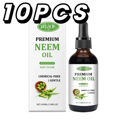 Pure Neem Oil Hair Serum Repairing Damaged Dry Split End Hydrating Nourishing Smoothing Soften Hair Essential Oil Hair Care