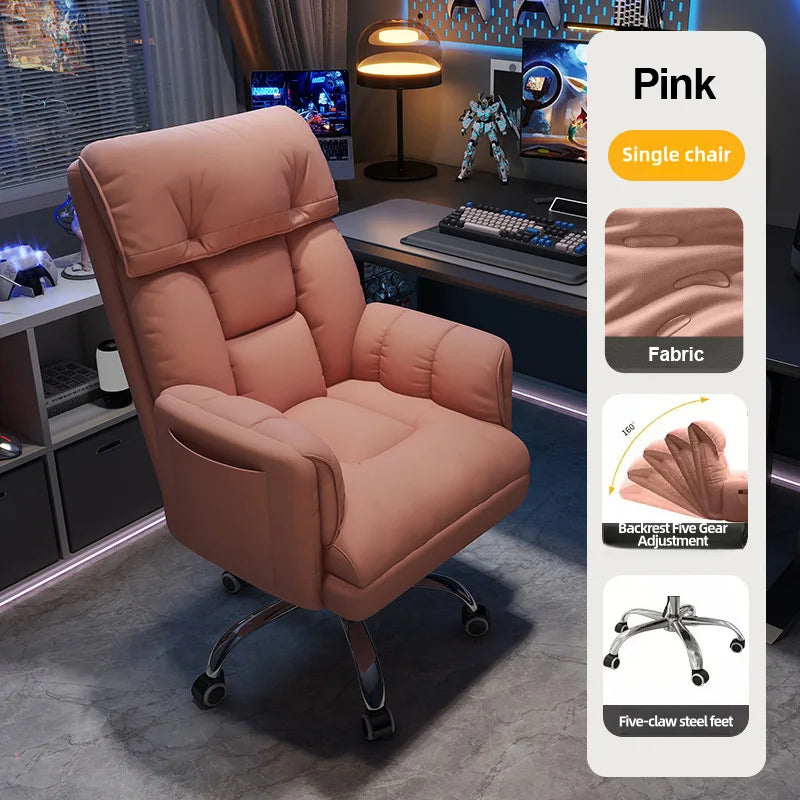 Ergonomic Computer Chair Home Office Recliner Sofa Boy Comfortable Sedentary Gaming Chair with Retractable Footrest For Relaxing - Kimlud