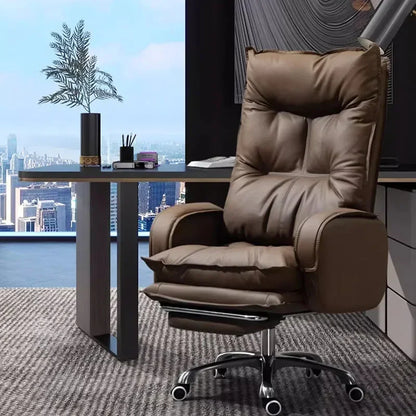 Massage Designer Chair Arm Home Office Lazy Rolling Leather Chair Home Computer Swivel Accent Silla De Escritorio...