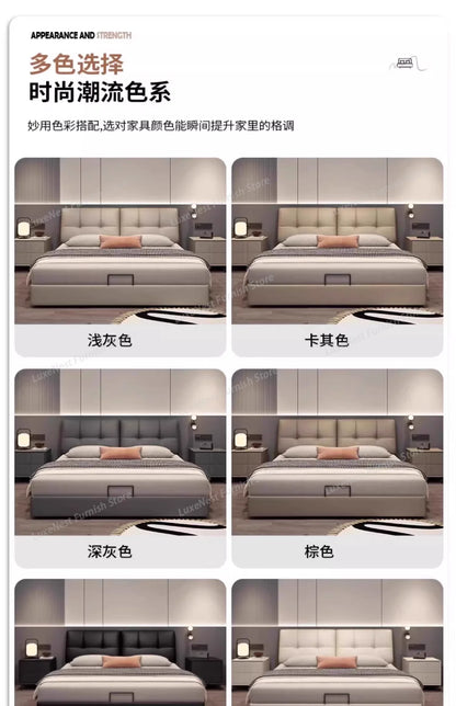 Barrier Accessories Double Bed Mattresses Stuff Luxury Bedroom Double Bed Headboards Loft Letto Matrimoniale Furniture Home