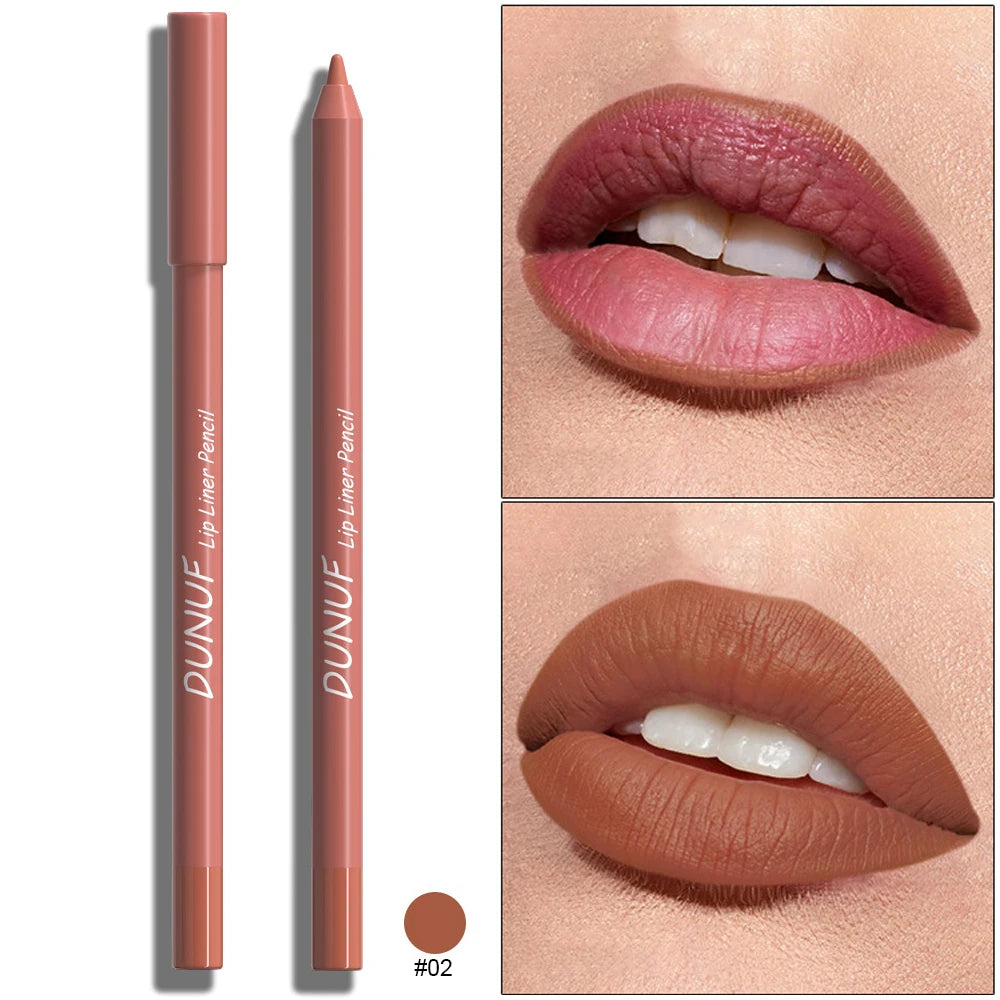 Sexy Red Matte Lipstick Pencil Nude Brown Lip Liner Pencil Contour Tint Makeup Waterproof Rose Pink Crayon Lipliner Pen...