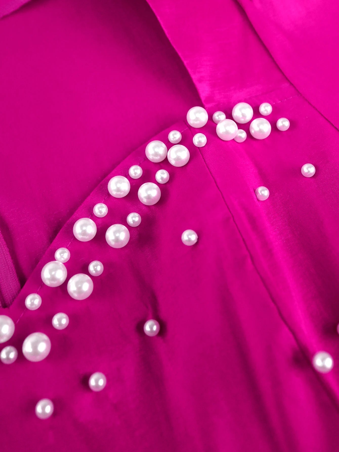 Rose Sweetheart Long Sleeve Lantern Ball Gown Dress with Beading Elegant Pleated Mini Evening Party Wedding Guest Dresses