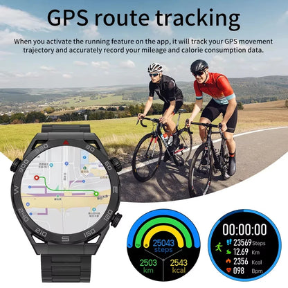 LIGE New NFC Smart Watch Men GPS Tracker Sport Fitness Men Watch For Android IOS Wireless Call ECG+PPG Health Monitor Smartwatch