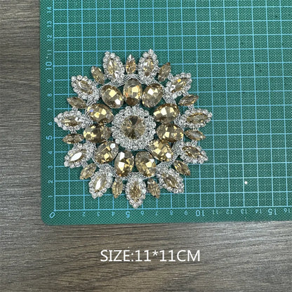 1PCS rhinestone round crystal jewelry wedding appliques for dresses | Kimlud Budget Friendly Dress