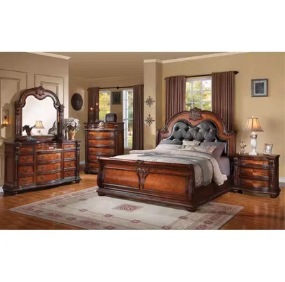 Royal French Italian Elegant Luxury Bedroom Furniture European Style King Size Beds Carved Solid Wood Bedroom Sets High Quality - Kimlud