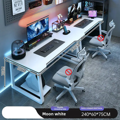 Modern Double Computer Desks Home Desktop E-sports Gaming Table Bedroom Simple Desk Student Study Tables Office Furniture - Kimlud