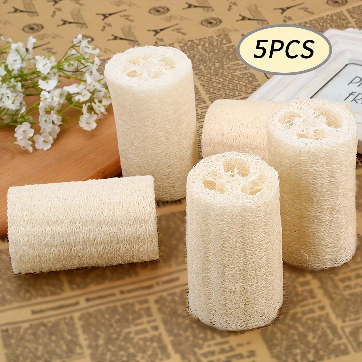 Natural Loofah Dishwashing Cloth, Loofah Sponge Scrubber, Loofah Sponge Scrubber, Scouring Pad, Loofah Brush Pot Brush