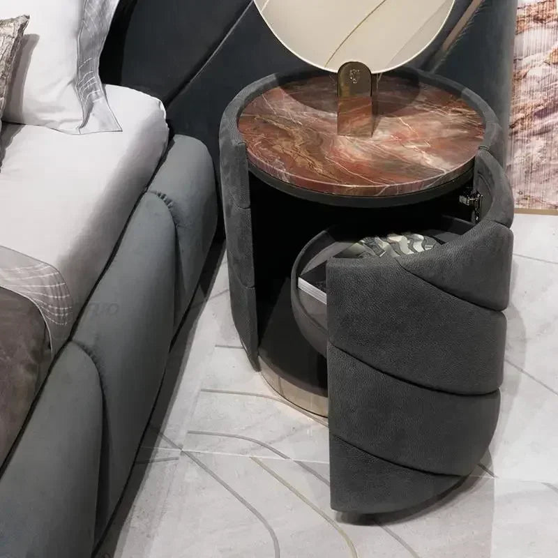 High-end Double Bed Luxury Bedroom Furniture Set Customizable Villa Bedroom Furniture Black Mattress King/Queen Size Bed...