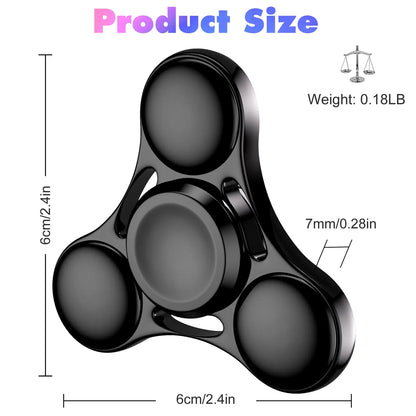 Rainbow Fidget Spinner Toys Metal UFO Small Handheld Finger Spinners Gift for Kids Adults Spinning Top Focus Desk Fingertip