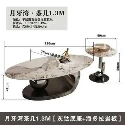 Nordic Living Room Coffee Tables Modern Design Decor Oval Coffee Tables Minimalist Mesa De Centro De Sala Home Furniture - Kimlud