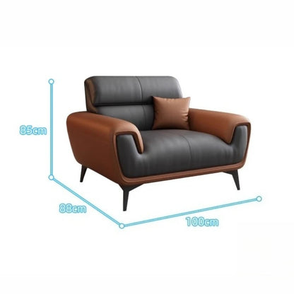Nordic Leather Sofa Designer Simple Business Leisure Romantic Living Room Sofas Comfortable Adult Decor Sillon Cama Furniture - Kimlud
