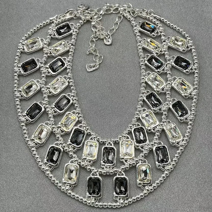 2025 Summer New Bestseller Shiny and Beautiful Blue Crystal Necklace, Women's Jewelry Gift