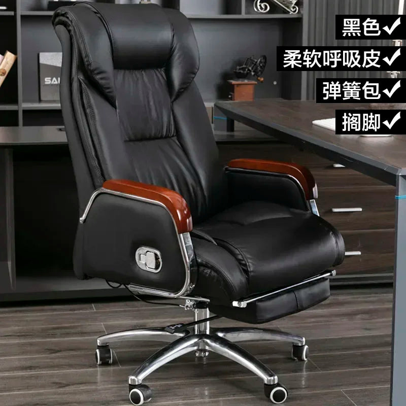 Retro Executive Leather Chair Armchairs Editor Choises Fashion Aluminium Office Chair Working Relax Silla Escritorio |...