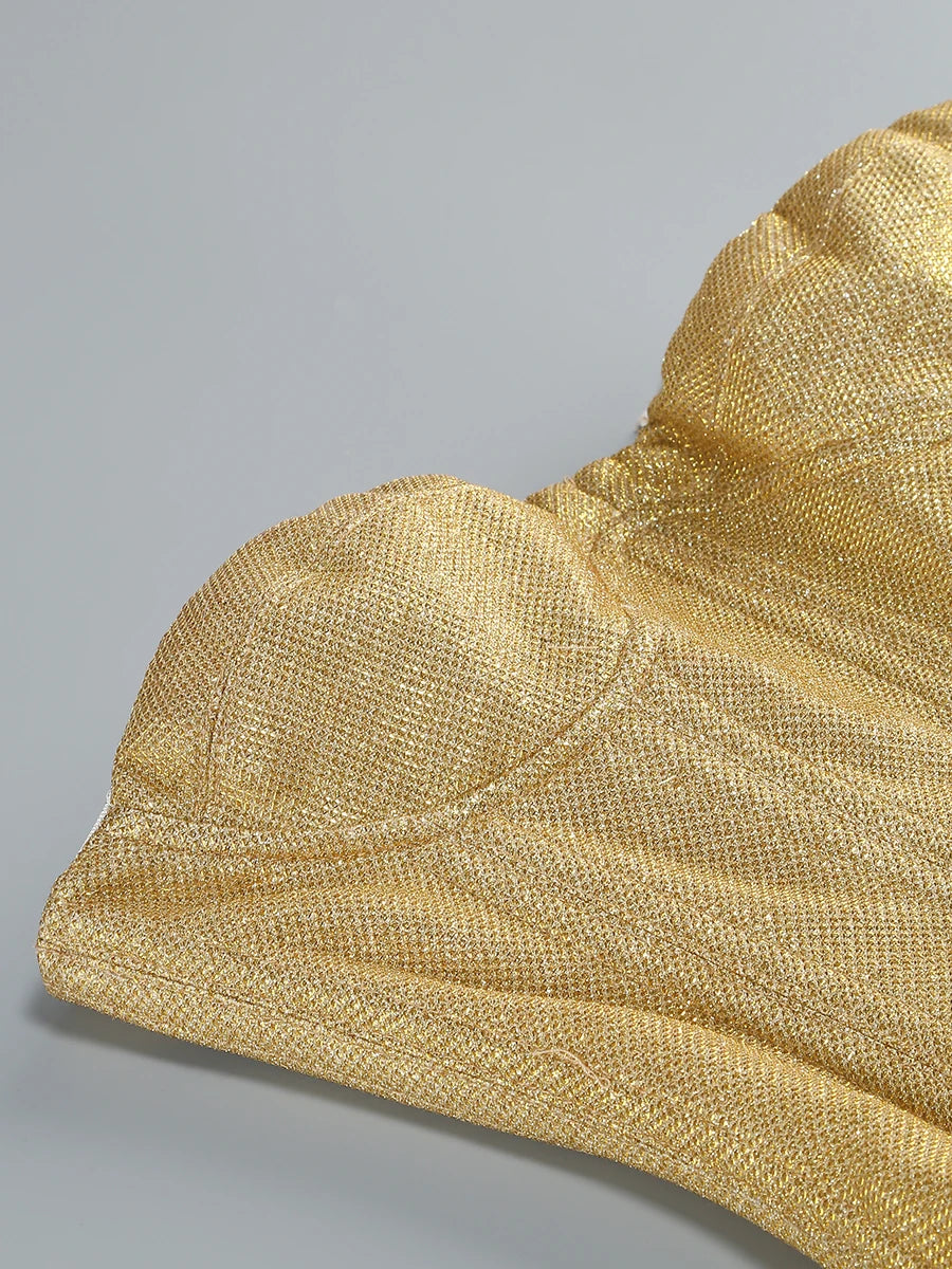 VC Christmas Dress Strapless Backless Red Structured Floral Embellished Mini Length Bodycon Celebrity Party Cocktail Dress