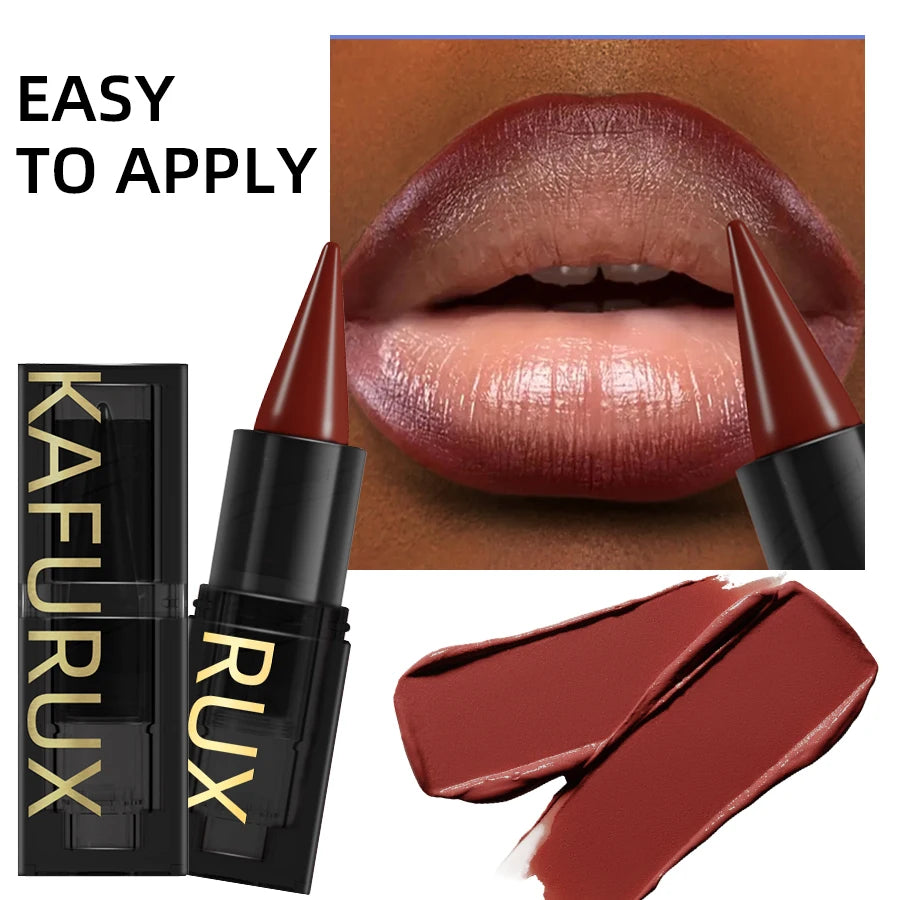 15-colors sexy red lipstick pen waterproof  matte contour tint lipstick long lasting lip glaze brown lipliner pencil lip makeup