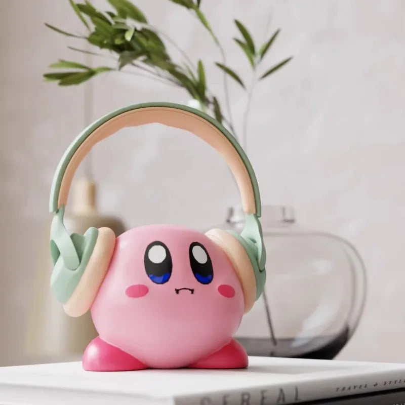 Kirby Cartoon Headphone Stand Anime Home Office Decoration Display Headset Holder Creative Ornaments Earphone Bracket Organizer