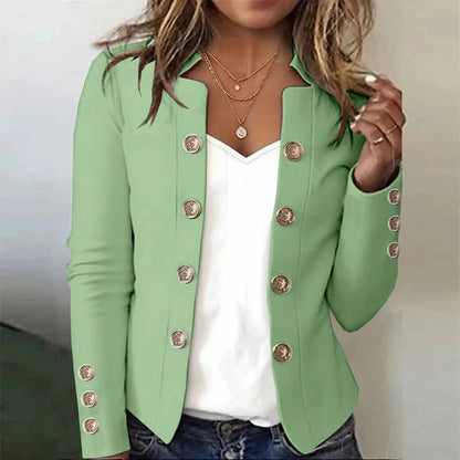 Women's Blazers Long Sleeve Suit Tops Fashion Slim Button Casual Office Coat Female Double Button Jackets For Women Tops