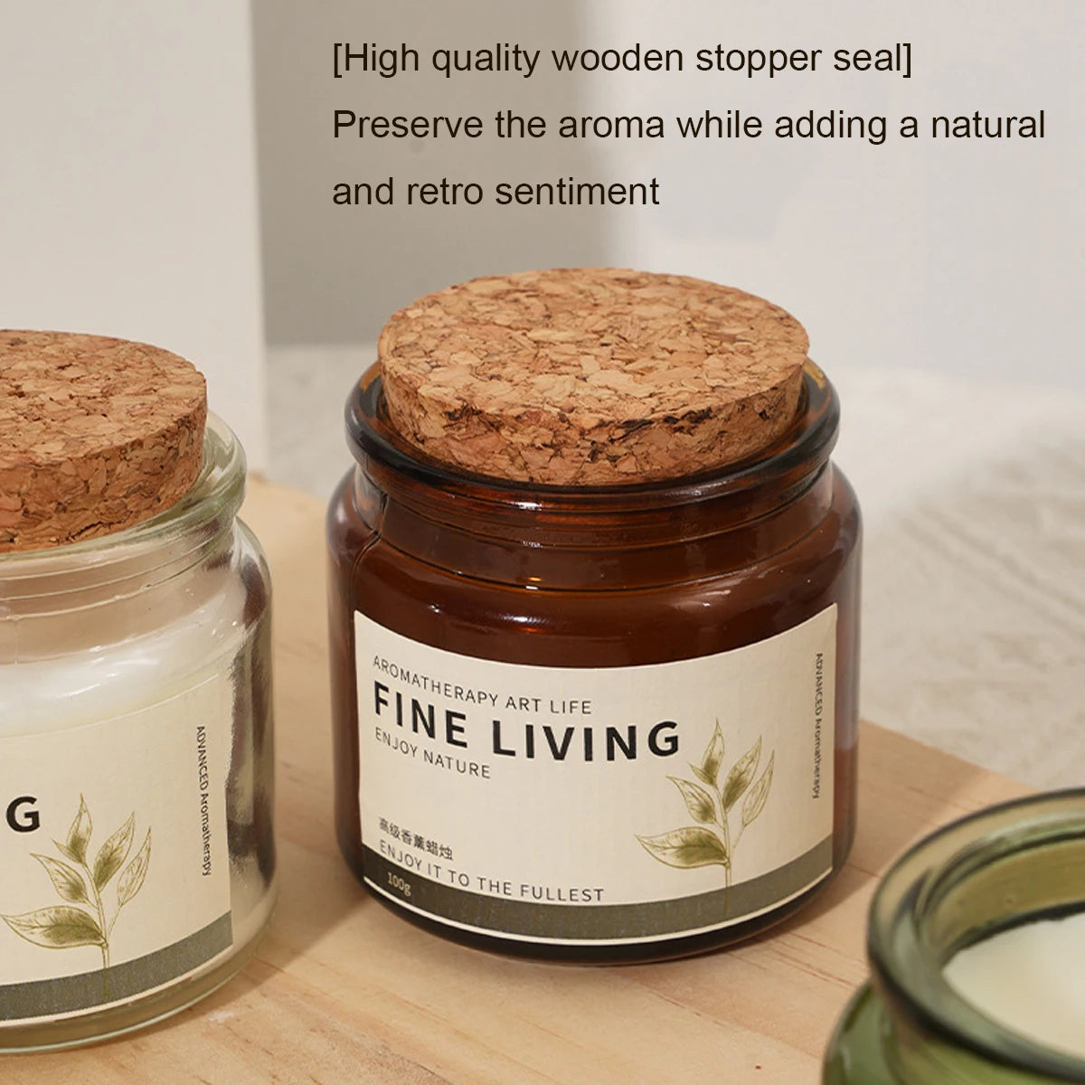 1pc Bedroom Aromatherapy Candle Cotton Core Soybean Wax Long lasting Fragrance Home Bedroom Atmosphere Light Luxury Aromatherapy