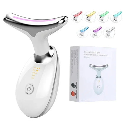7 Colors Anti Wrinkle Facial Massager Neck Face Beauty Device Skin Tighten Facial Lift Device Reduce Double Chin Skin Care Tool