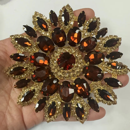 1PCS rhinestone round crystal jewelry wedding appliques for dresses | Kimlud Budget Friendly Dress