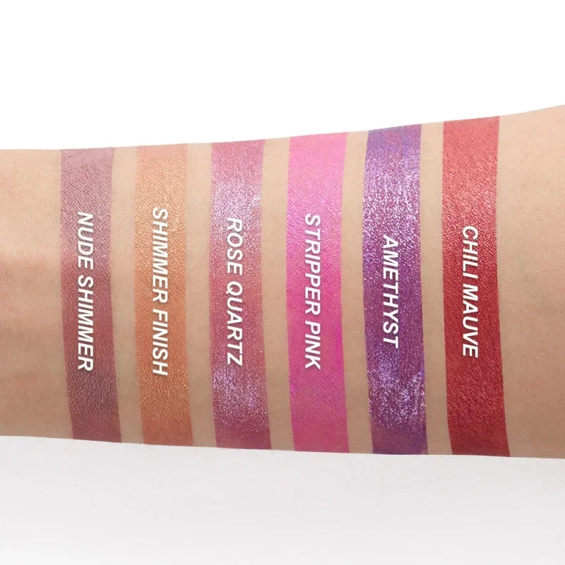 Matte Metallic Liquid Lipstick 12 Colors Waterproof Lasting Glitter Lip Gloss Shiny Shimmer Lip Tint Party Festival Lips...
