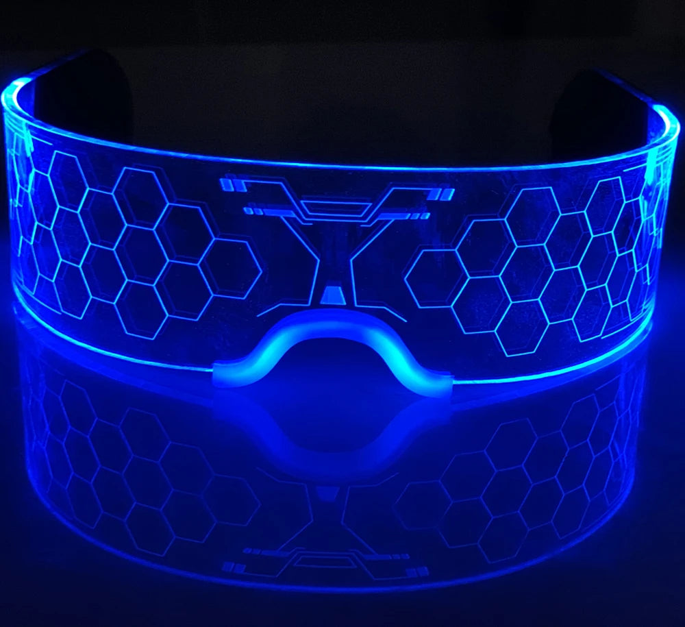Newest LED Light up Glasses Luminous Glasses Technology Future Glow Party Costume Sunglasses Nightclub DJ Dance Party Decor
