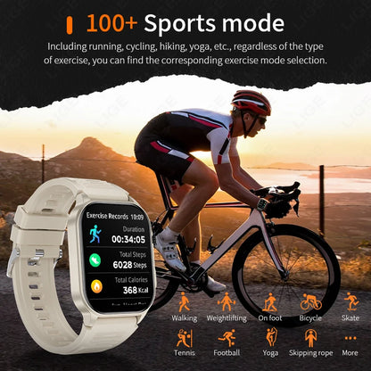 LIGE Men's Watch Outdoor Flashlight Military IP68 Waterproof Smart Watch Men Heart Rate Sport Fitness Watches BT Call Smartwatch