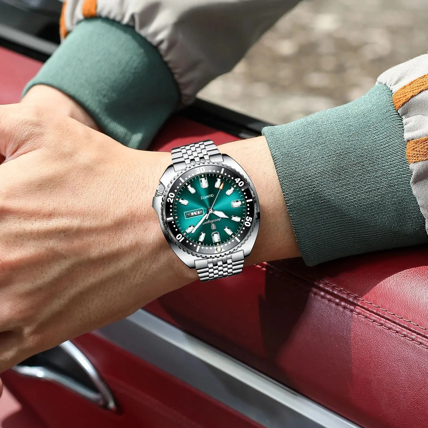 POEDAGAR Luxury Business Men Watch Date Week Waterproof Luminous Man Wristwatch Sport Stainless Steel Quartz Men's Watches Reloj