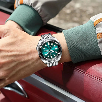 POEDAGAR Luxury Business Men Watch Date Week Waterproof Luminous Man Wristwatch Sport Stainless Steel Quartz Men's Watches Reloj