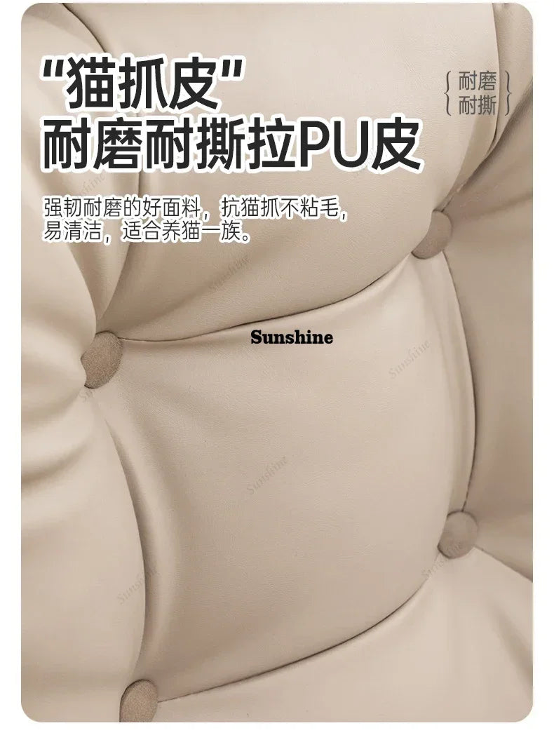 Leather Wheel Office Chair Adjustable Comfortable Modern Ergonomic Chair Mobile Computer Designer Silla Oficina Salon FurnitureY - Kimlud