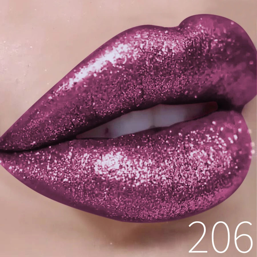 1PC Glitter Lip Gloss Long Lasting Waterproof Metallic Liquid Lipstick Pearl Shining High Pigment Lip Tint Korean Makeup Gifts