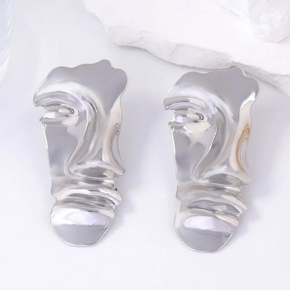 Digadagu Simple Portrait Face Stud Earrings Metal Exaggerated Earrings New Women's Daily Jewelry AccessoriesZAA