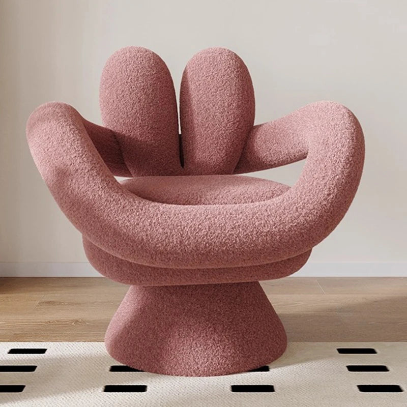 Luxury Design Balcony Living Room Chair Swivel Single Relaxing Sofa Chair Backrest Dresser Vanity Nordic Armchairs Living Chairs - Kimlud