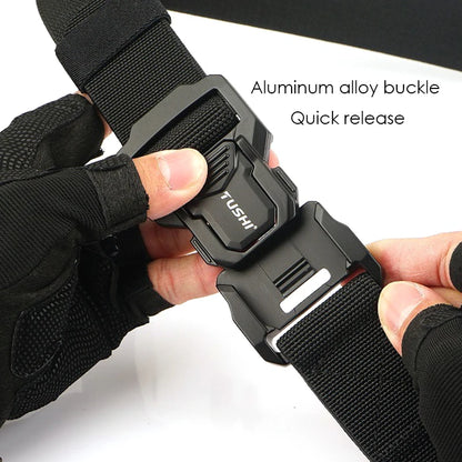 VATLTY 2023 Elastic Belt for Men Aluminum Alloy Quick Release Buckle Unisex Hiking Belt Military Tactical Belt Stretch Girdle