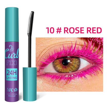 Colorful Slender Mascara Waterproof Fast Drying Curling Eyelashes Multicolor Lashes Makeup  Long Lasting Blue Green  Cosmetic