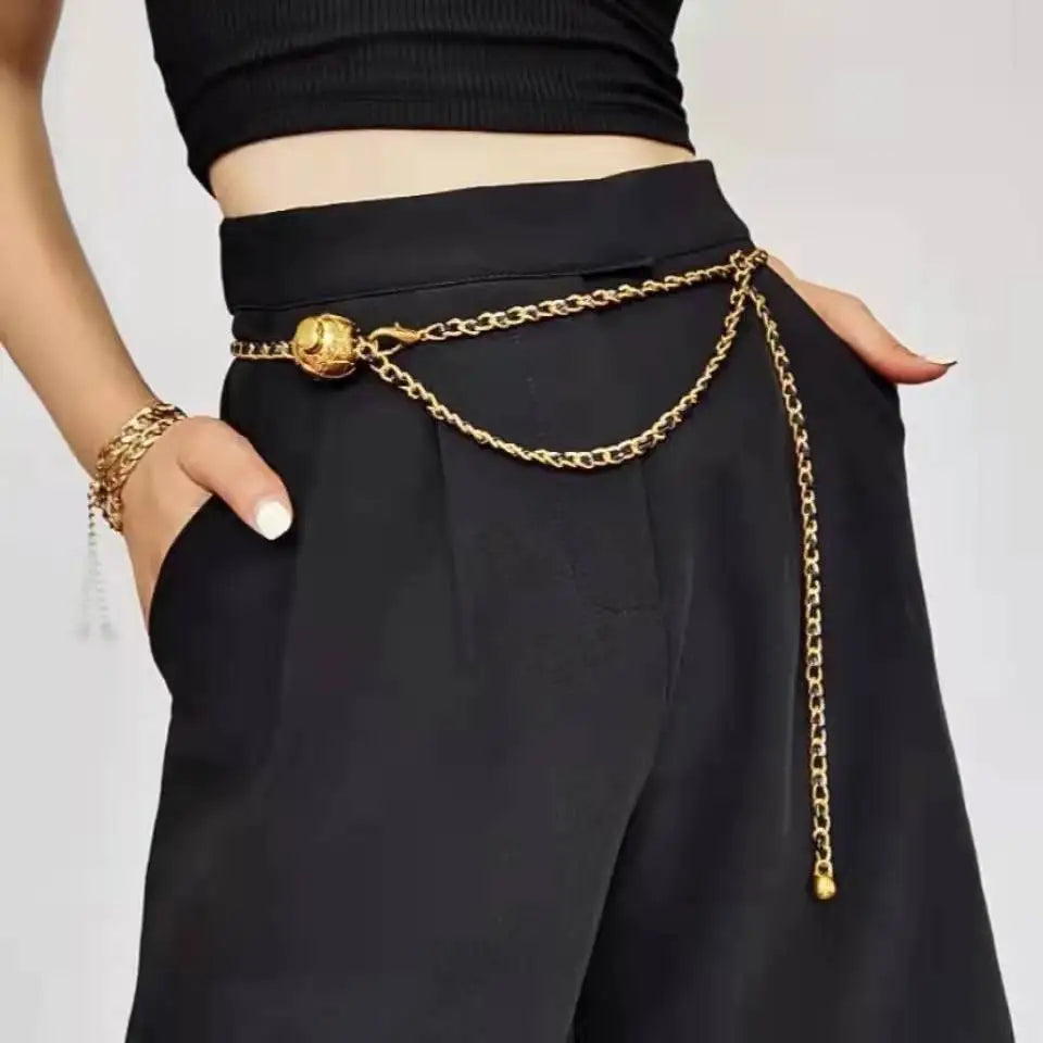 Trendy Designer Fashion Waist Chain Belt Corset Body Metal Lanyards For Women's Dress Jeans 2022 | Kimlud Mid Range Dress