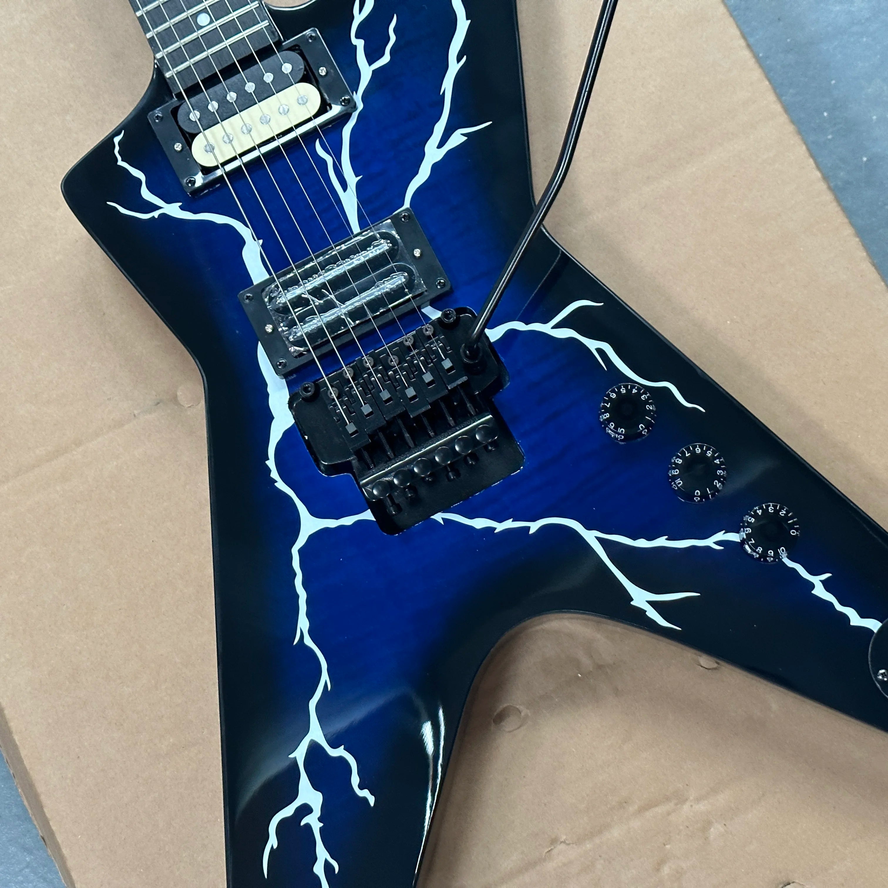 BLUE LIGHTING Dimebag Custom Electric Guitar Brand Washb Fast Ship | Kimlud Luxury Lamp