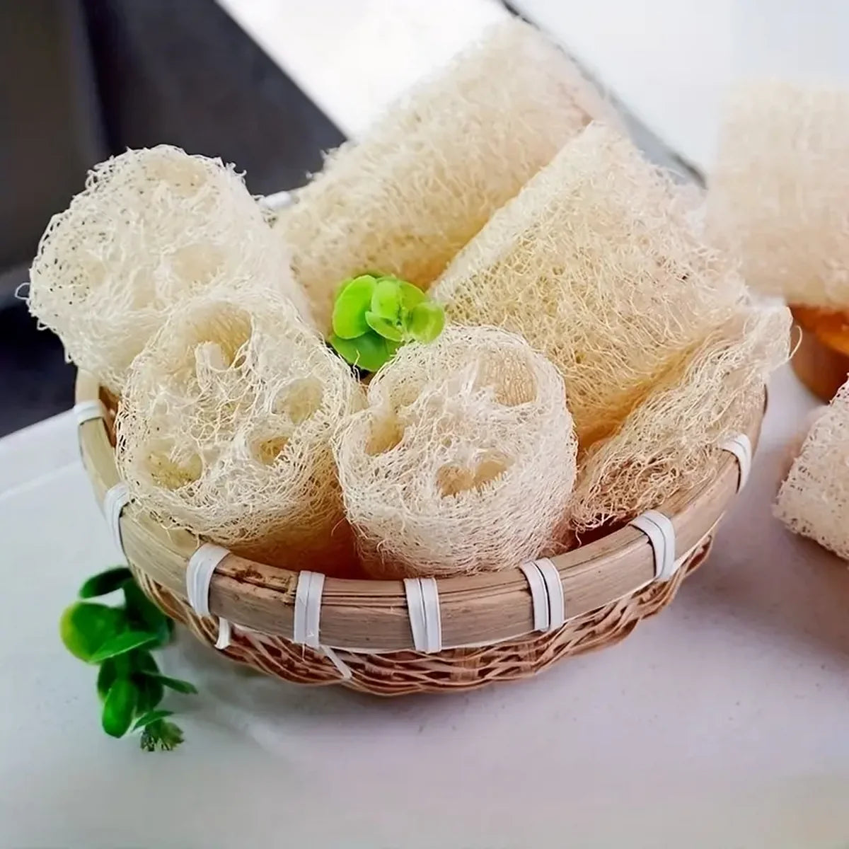 Natural Loofah Dishwashing Cloth, Loofah Sponge Scrubber, Loofah Sponge Scrubber, Scouring Pad, Loofah Brush Pot Brush