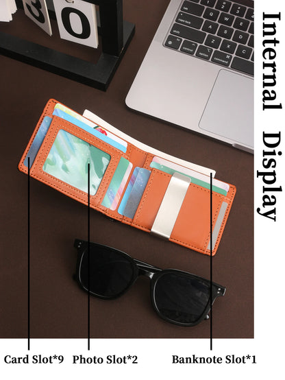 New Microfiber Simple Carbon Fiber Wallet Men's Credit Card Holder Wallet