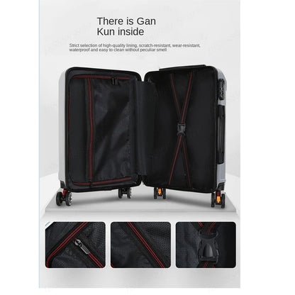 20/24/28 inches Suitcase Luggage Aluminum Frame Trolley Case Universal Wheel Boarding Suitcases New Password Lock Business Trip