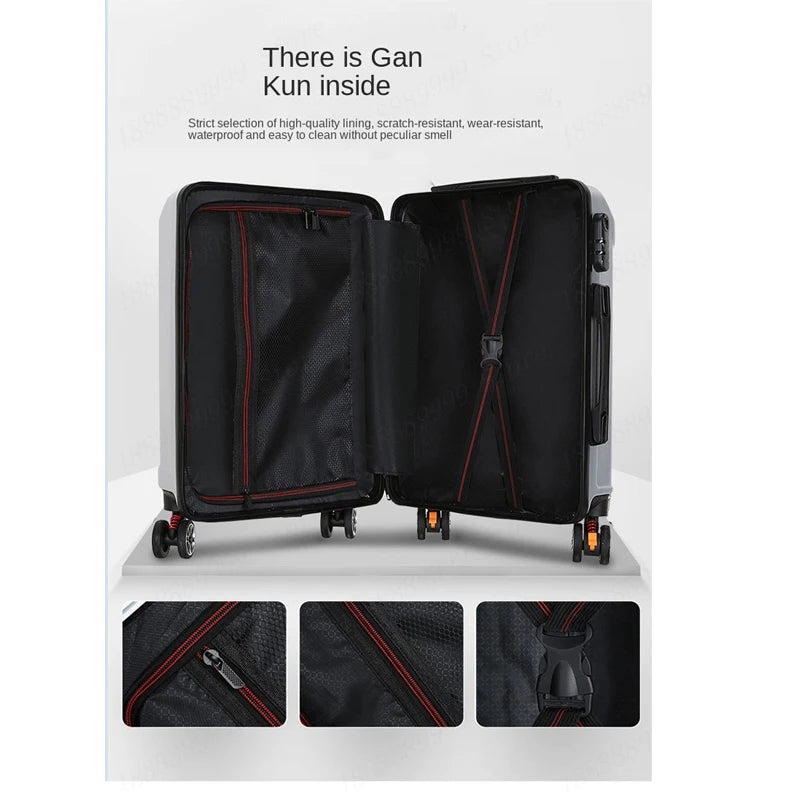 20/24/28 inches Suitcase Luggage Aluminum Frame Trolley Case Universal Wheel Boarding Suitcases New Password Lock Business Trip