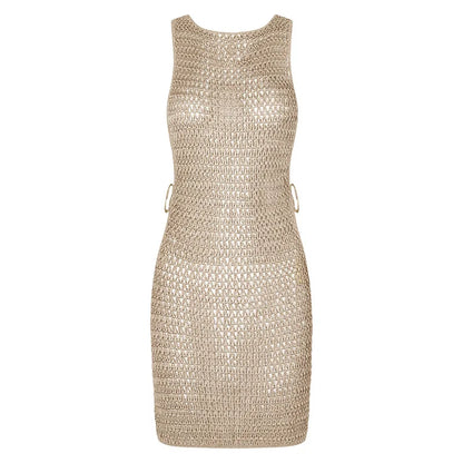 Para Praia Hollow Out Knitted Mini Dress 2025 Beach Dress Bikini Cover Swimwear Cover Ups Sexy Beach Outfits for Women Beachwear