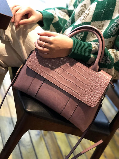 Oil Wax Cowhide Large-capacity Bags Women's 2022 New Fashion Business Casual Handbag Ladies Shoulder Leather Bag Popular Tote