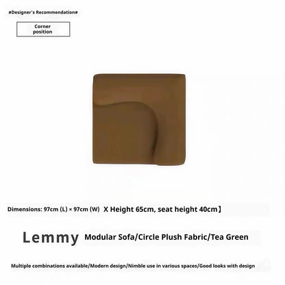 Vacuum-Compressed Modular Sofa, Wabi-Sabi Sherpa Fabric Sectional with High-Elastic Foam, Cream Mid-Century Style, Space...