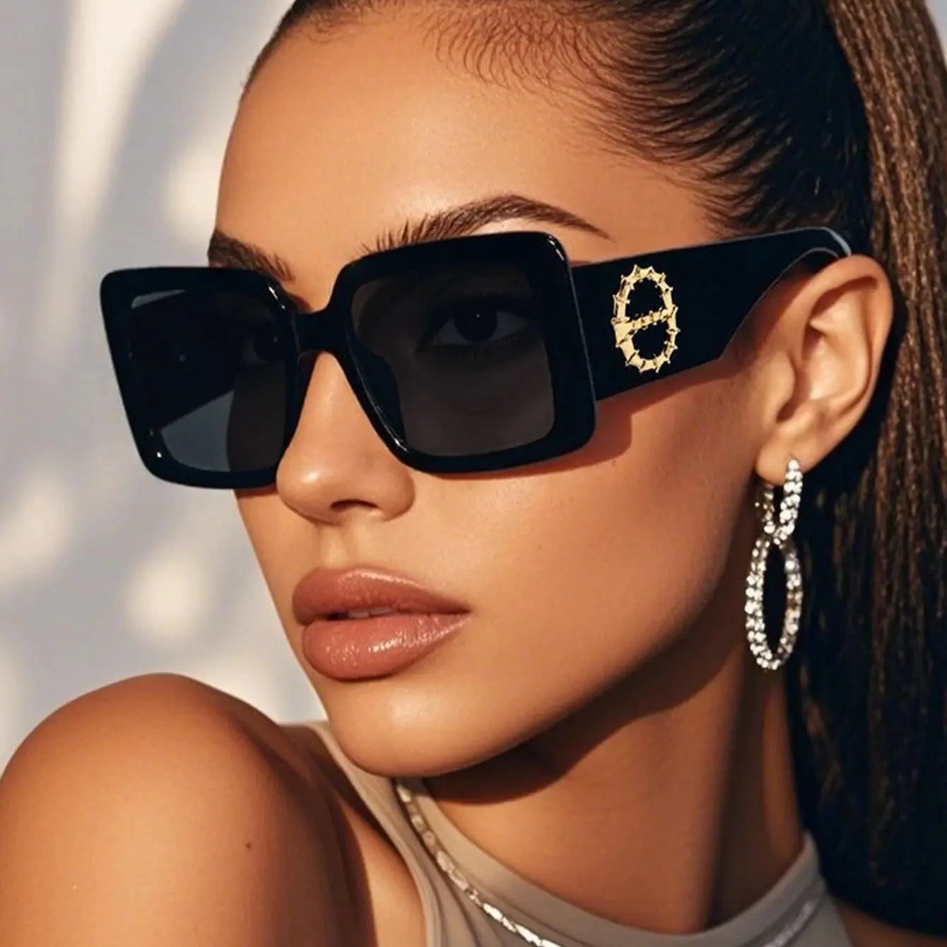 2pcs Brand Square Sunglasses For Women Men Brand Design Luxury Sun Glasses Classic Vintage Female Shades Eyewear UV400