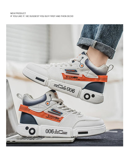 Sneakers Men Casual High Top Board Shoes Vulcanized Shoes Male Walking Sport Shoes Outdoor Sneakers Male Soft Sole Walking Shoes